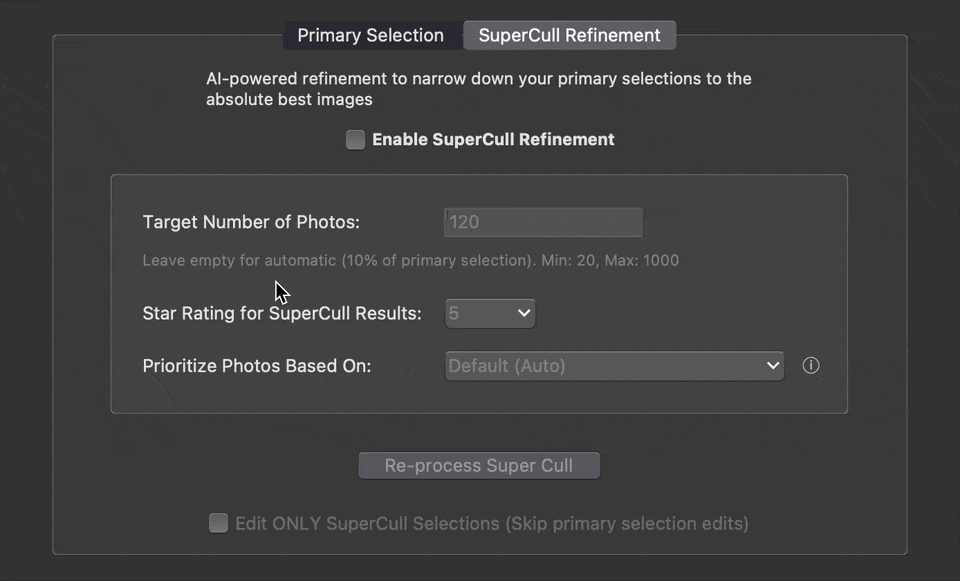 Supercull target-number demo